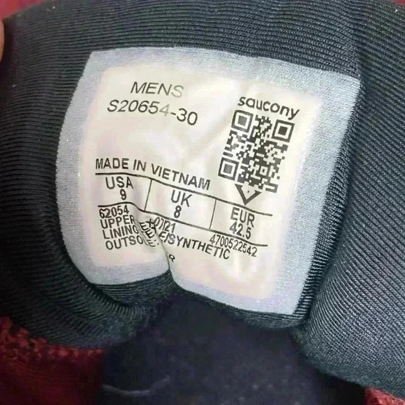 Saucony Mens Guide14 FormFit Power Running Shoe Mulberry Lime  Sz 9 - Picture 7 of 8